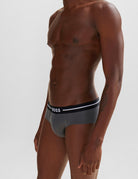 BOSS Men's 3 Pack Stretch Cotton Bold Briefs - Black/Navy/Charcoal