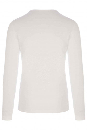 HJ Hall Cotton Rich Thermal Long Sleeve Top - White