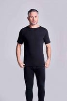 HJ Hall Cotton Rich Thermal Short Sleeve T-shirt - Black