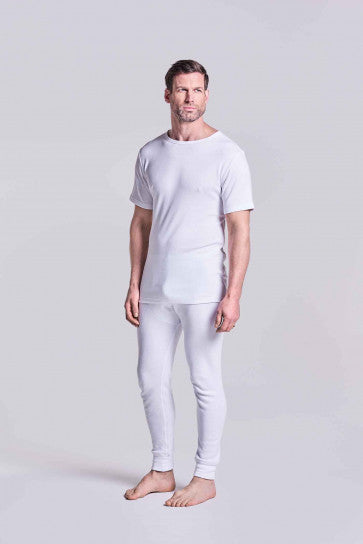 HJ Hall Cotton Rich Thermal Long Johns - White