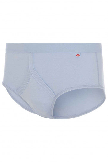 HJ Hall 3 Pack Pure Cotton Fly-Fronts Briefs - Light Blue