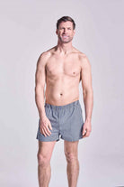 HJ Hall 2 Pack Pure Cotton Woven Boxers - Navy Checks