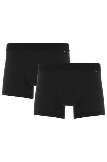 HJ Hall 2 Pack Cotton Stretch Trunks Boxer Short - Black