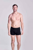 HJ Hall 2 Pack Cotton Stretch Trunks Boxer Short - Black