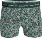 Bjorn Borg Cotton Stretch Boxer Trunks 3 Pack - Blue, Green, Print