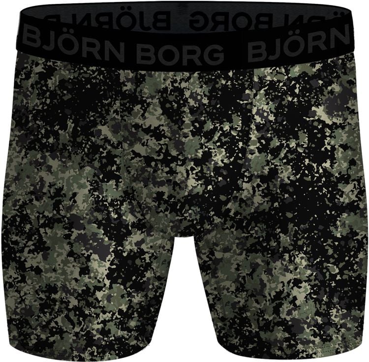 Björn Borg 3 Pack Performance Boxer - Black, Print, Green