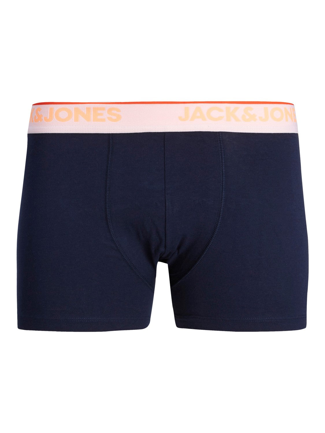 Jack & Jones Jacdave Trunks 3 Pack Cotton Stretch Boxers - Navy/Grey/Stripes