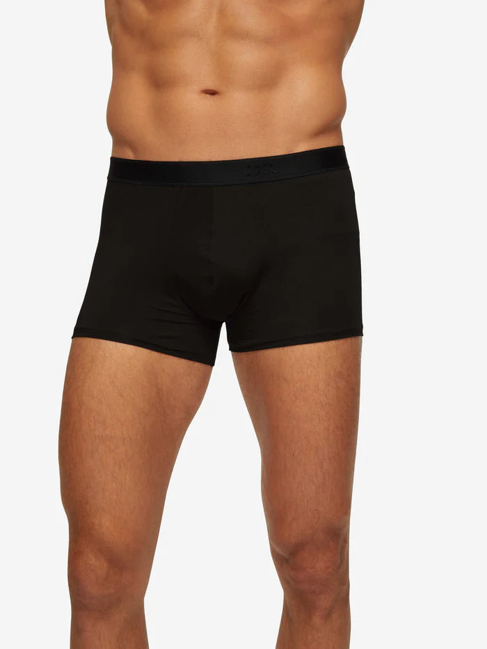 Derek Rose Men's Jack Pima Cotton Stretch Hipster / Boxer Briefs - Black