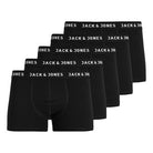 Jack & Jones Jachuey 5 Pack Cotton Stretch Trunks - Black