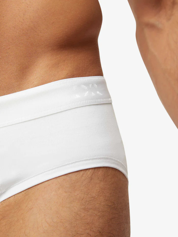 Derek Rose Men's Jack Briefs Pima Cotton Stretch -White