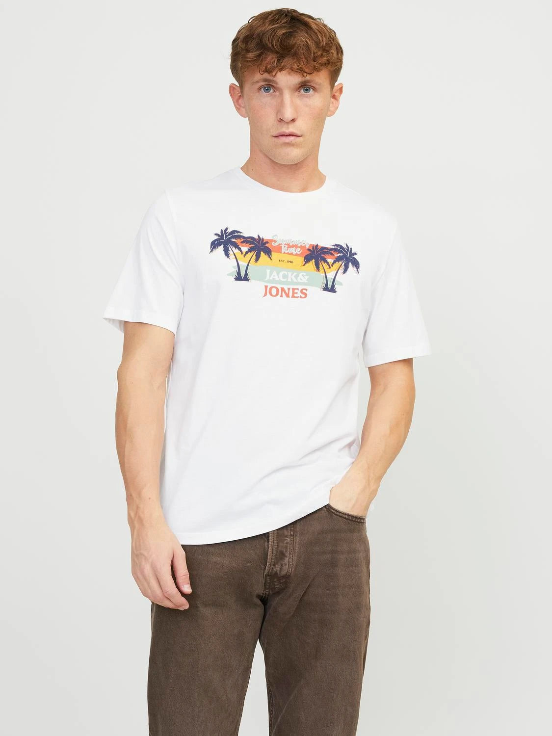 Jack & Jones JJsummer Vibe Crew Neck 100% Cotton T-Shirt