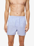 Derek Rose Men's Classic Fit Boxers -James Cotton Blue