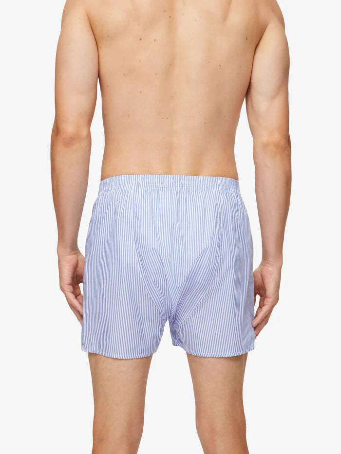 Derek Rose Men's Classic Fit Boxers -James Cotton Blue