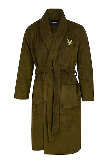 Lyle & Scott Jeremy Bathrobe - Dark Olive