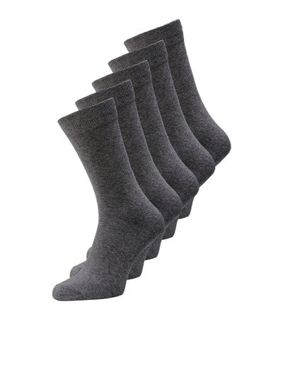 Jack & Jones 5 Pack Socks - Dark Grey Melange