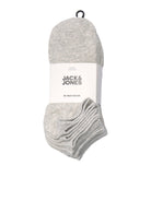 Jack & Jones 10 Pack Ankle Socks - Light Grey