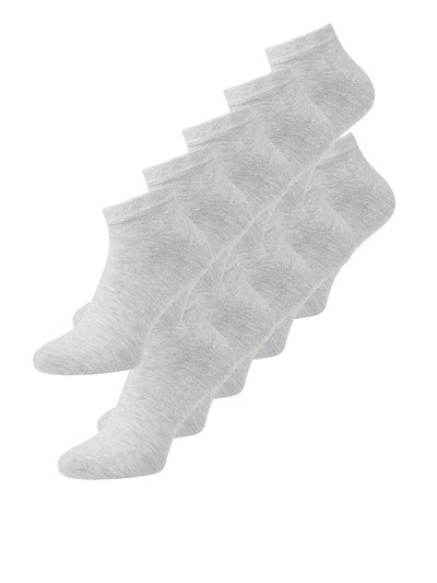 Jack & Jones 10 Pack Ankle Socks - Light Grey