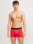 Jack & Jones Jaclucas Bamboo 3 Pack Trunks - Red/Blue/Green