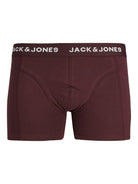 Jack & Jones Jacblack Friday 5 Pack Cotton Stretch Trunks - Black/Navy/Port Royale