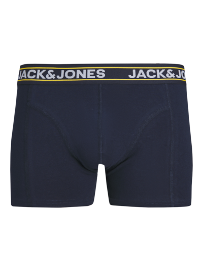 Jack & Jones Jacpink Flamingo Trunks 3 Pack Cotton Stretch Boxers - Navy Blazer, Print