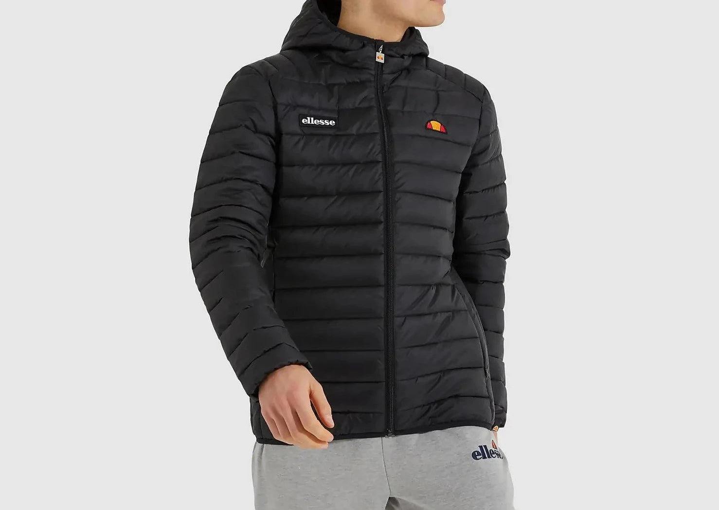 Ellesse Men's Lombardy Padded Jacket - Anthracite / Black