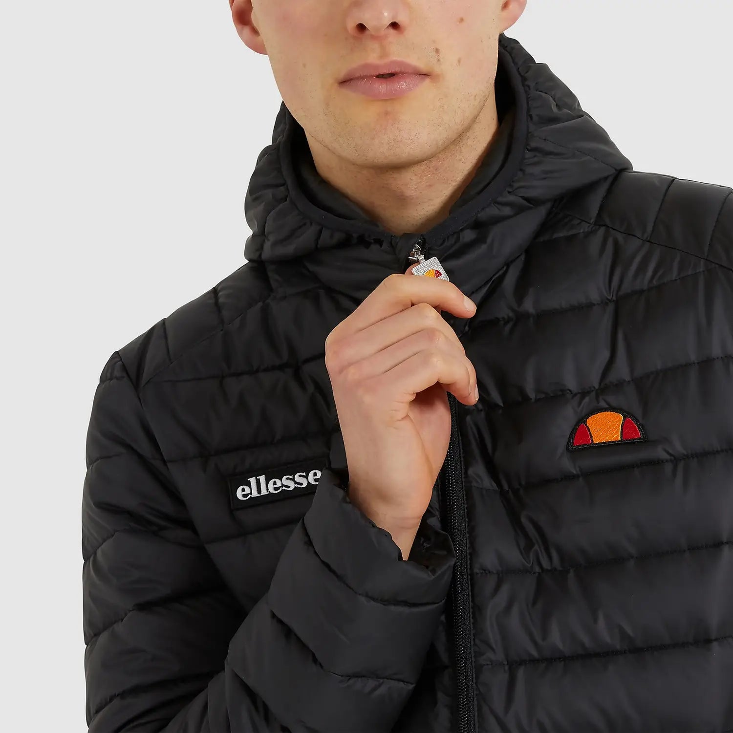 Ellesse Men's Lombardy Padded Jacket - Anthracite / Black