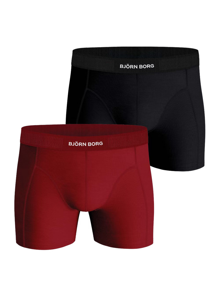 Bjorn Borg Lyocell Boxer 2 Pack - Red/Black – Trunks and Boxers