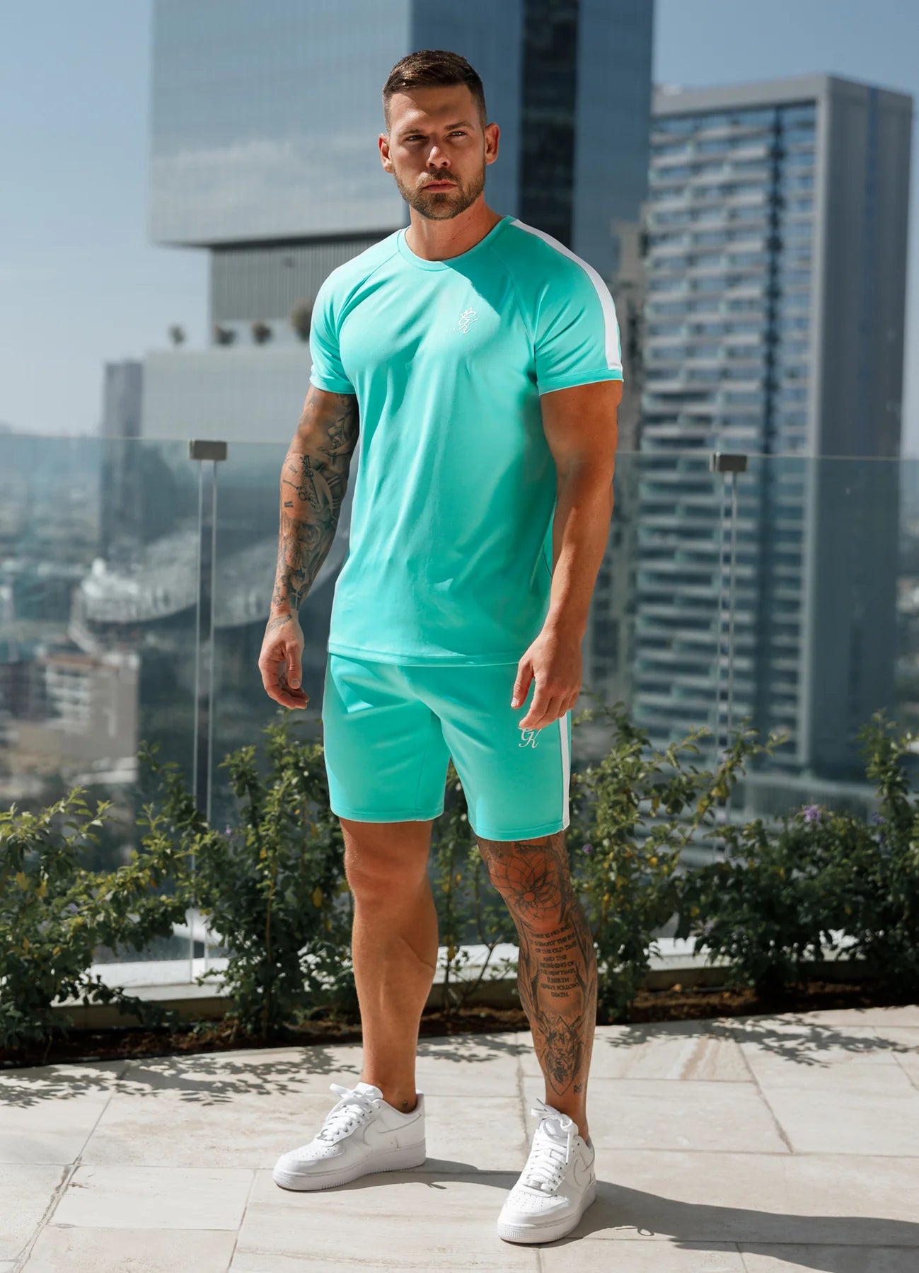 Gym King Core Plus Poly Tee - Marine Green