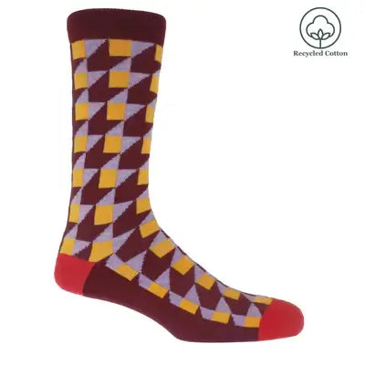 Peper Harow Dimensional Men's Recycled Cotton Socks- One Size ( UK 6-13 )