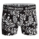 Bjorn Borg Cotton Stretch Boxer 3 Pack - Black Leaf Print / Black