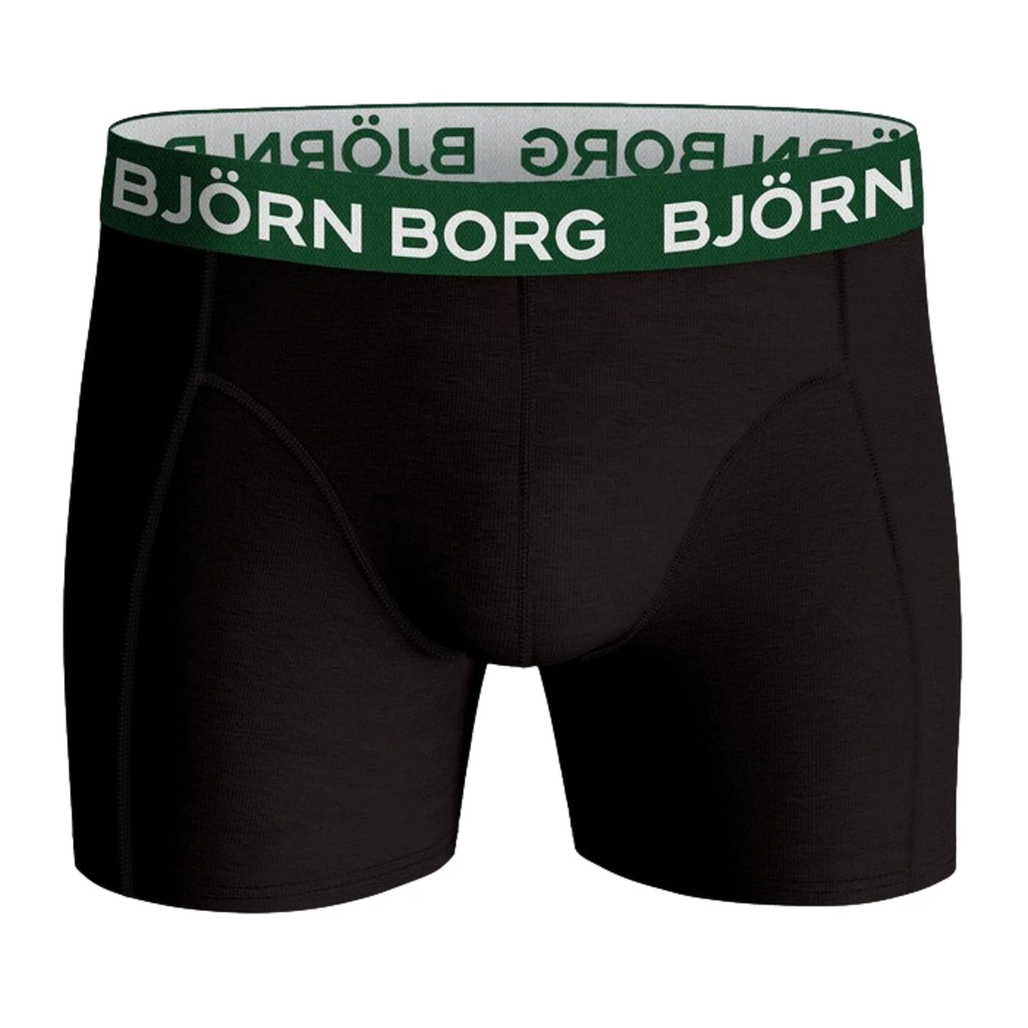 Bjorn Borg Cotton Stretch Boxer 3 Pack - Black Leaf Print / Black