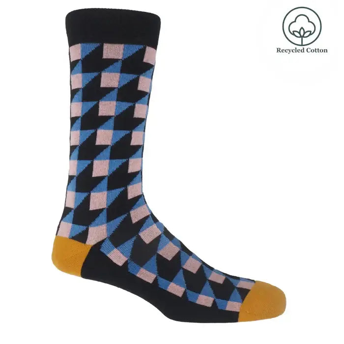 Peper Harow Dimensional Men's Recycled Cotton Socks- One Size ( UK 6-13 )