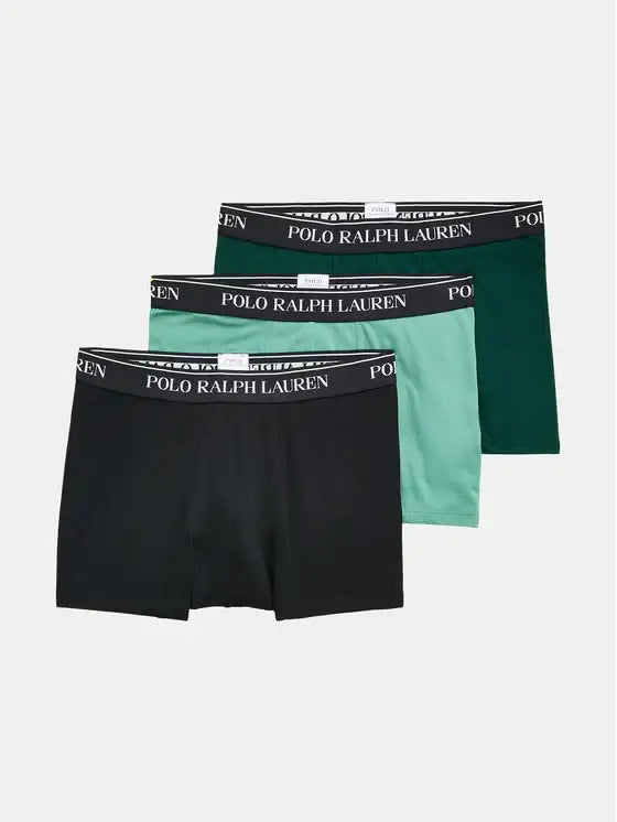 Polo Ralph Lauren 3 pack Boxer Trunks - Green / Mint / Black