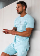 Gym King Pro Jersey Tee - Aqua Blue