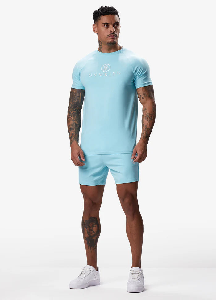 Gym King Pro Jersey Tee - Aqua Blue