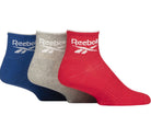 Reebok 3 Pack Unisex Cotton Essential Ankle Socks with Arch Support