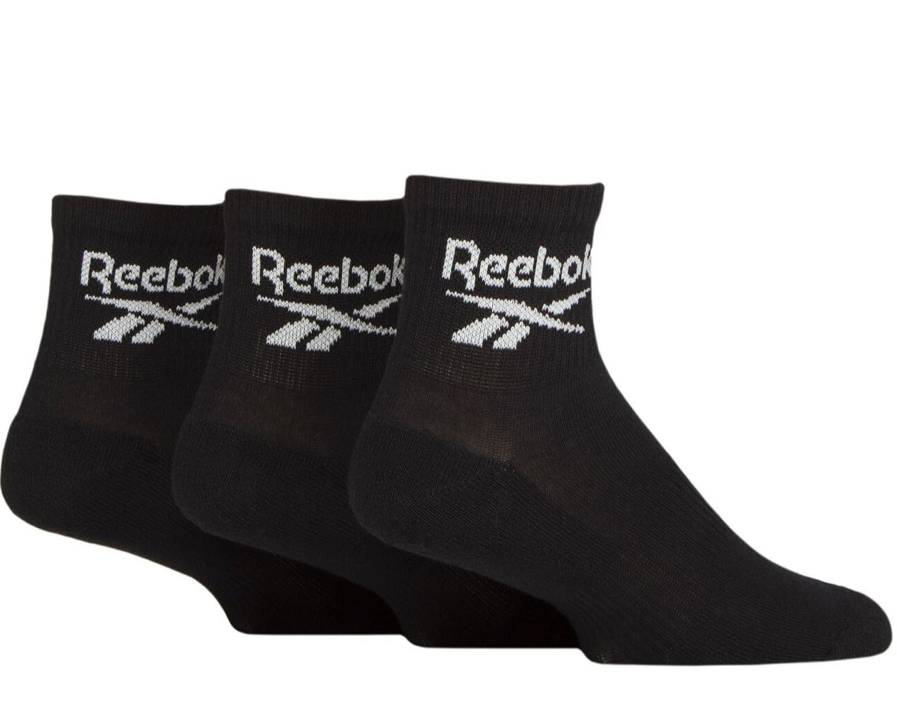 Reebok 3 Pack Unisex Core Cotton Cushioned Ankle Socks