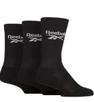 Reebok 3 Pack Unisex Core Ribbed Cotton Crew Socks