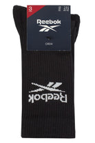 Reebok 3 Pack Unisex Core Ribbed Cotton Crew Socks