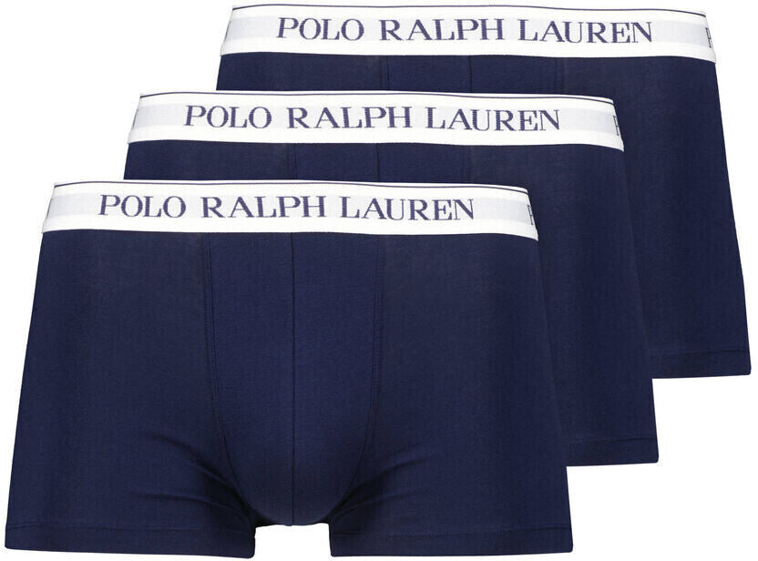 Polo Ralph Lauren Classic Cotton Stretch Boxer Trunks 3-Pack - Navy / White