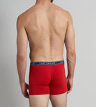 Tom Tailor Men's 3 Pack Cotton Stretch Boxer Briefs - Red/Grey/Navy