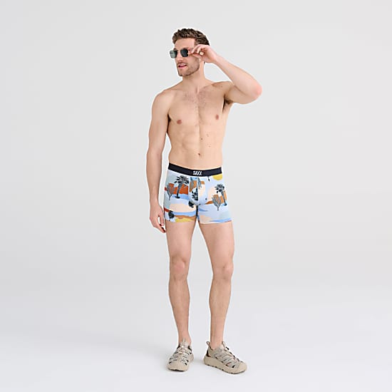 Saxx Underwear Vibe Supersoft 1 Pack Boxer Briefs - Baja Bound Chambray Multi