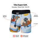 Saxx Underwear Vibe Supersoft 1 Pack Boxer Briefs - Baja Bound Chambray Multi