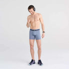 Saxx Underwear Sports Mesh 1 Pack Boxer Briefs - Stone Blue ( 5"- Slim Fit )