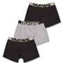 Money Clothing - 3 Pack Cotton Stretch Trunks - Black with Silver Waistband