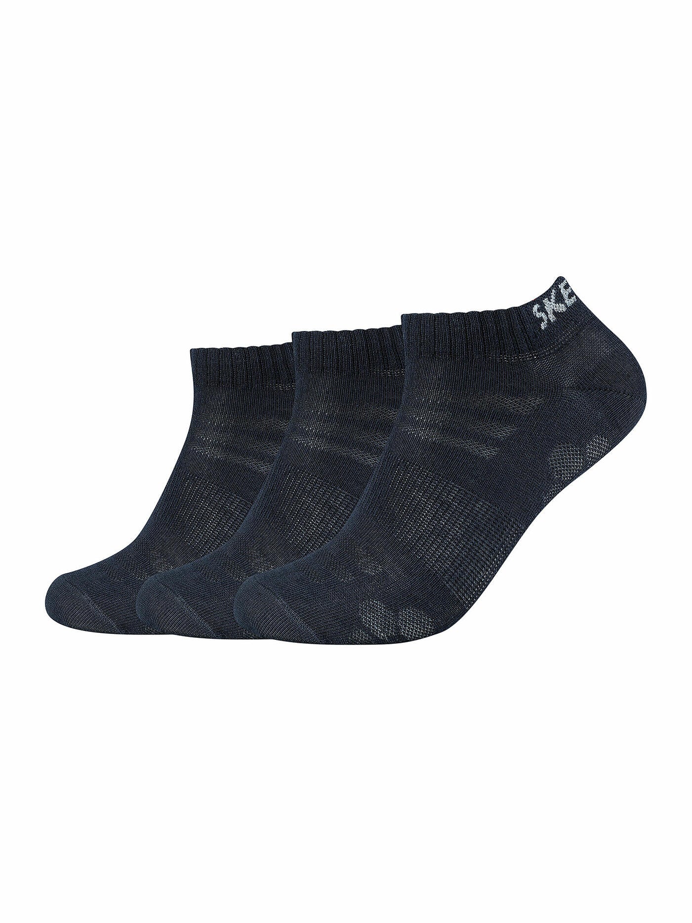 Skechers Mesh Ventillation Sneaker Socks 3 Pack - Navy