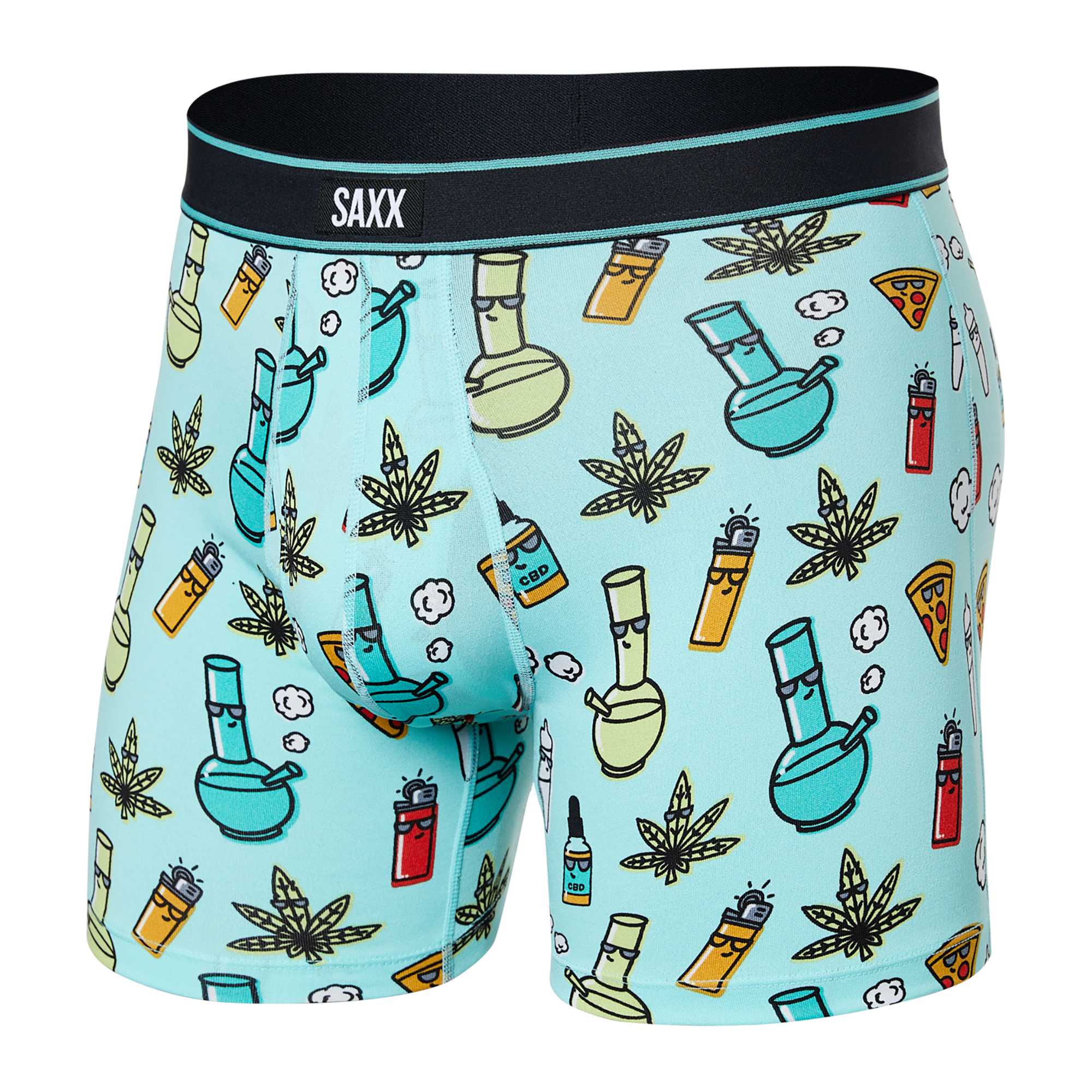 Saxx Underwear Daytripper 1 Pack Boxer Briefs Best Buds - Aqua Splash