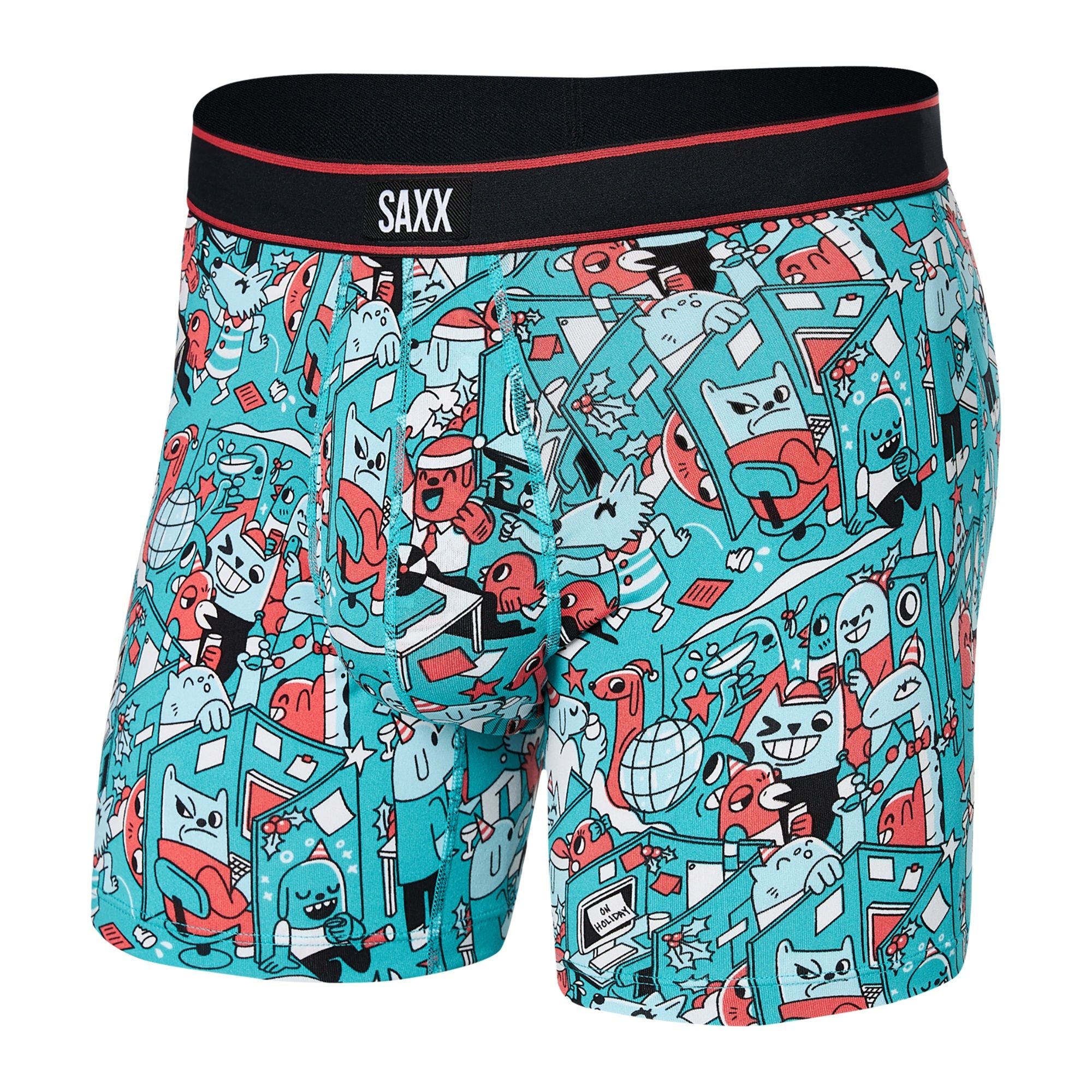 Saxx Underwear Daytripper 1 Pack Boxer Briefs - Holiday Office Party