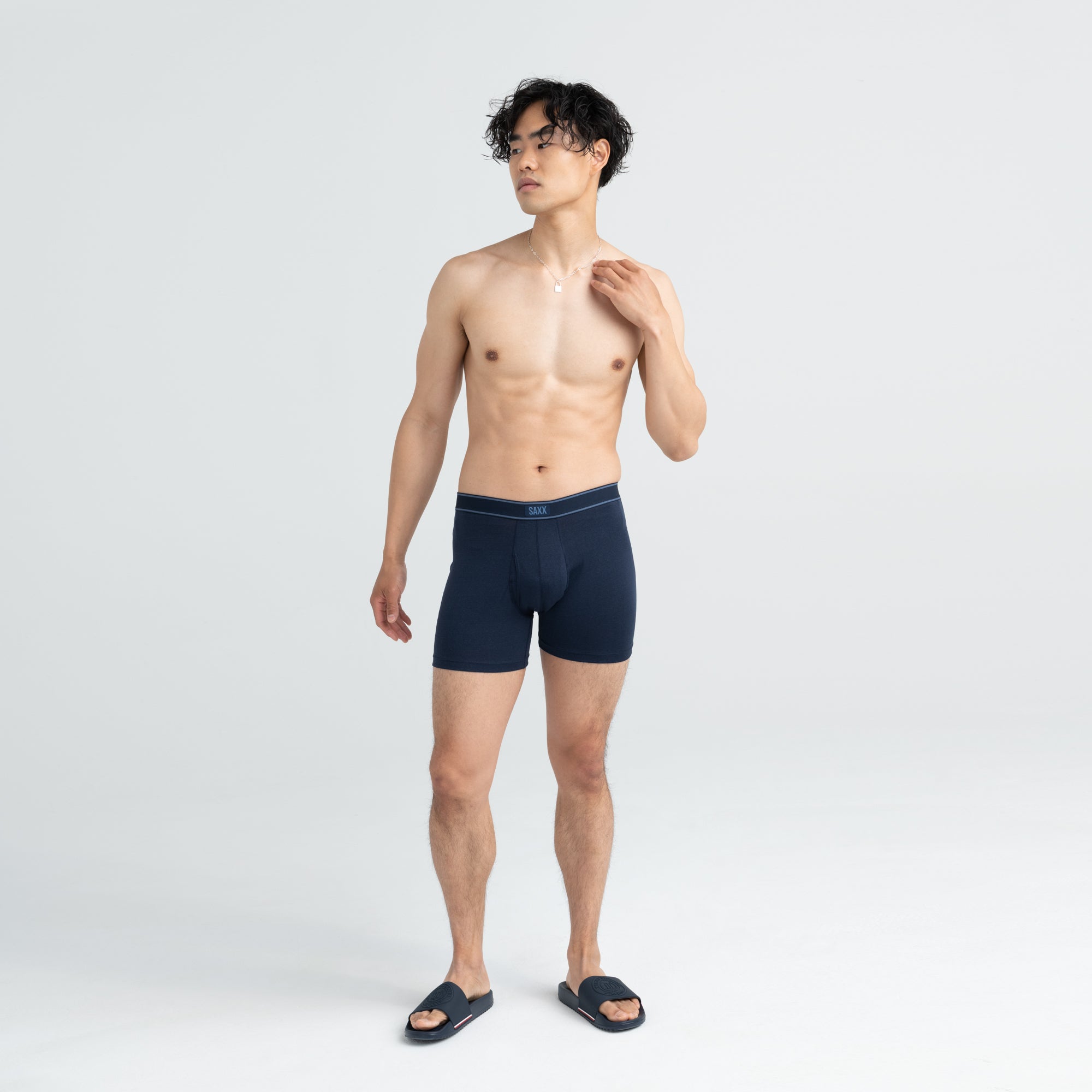 Saxx Underwear Daytripper 3 Pack Boxer Briefs - Navy Heather