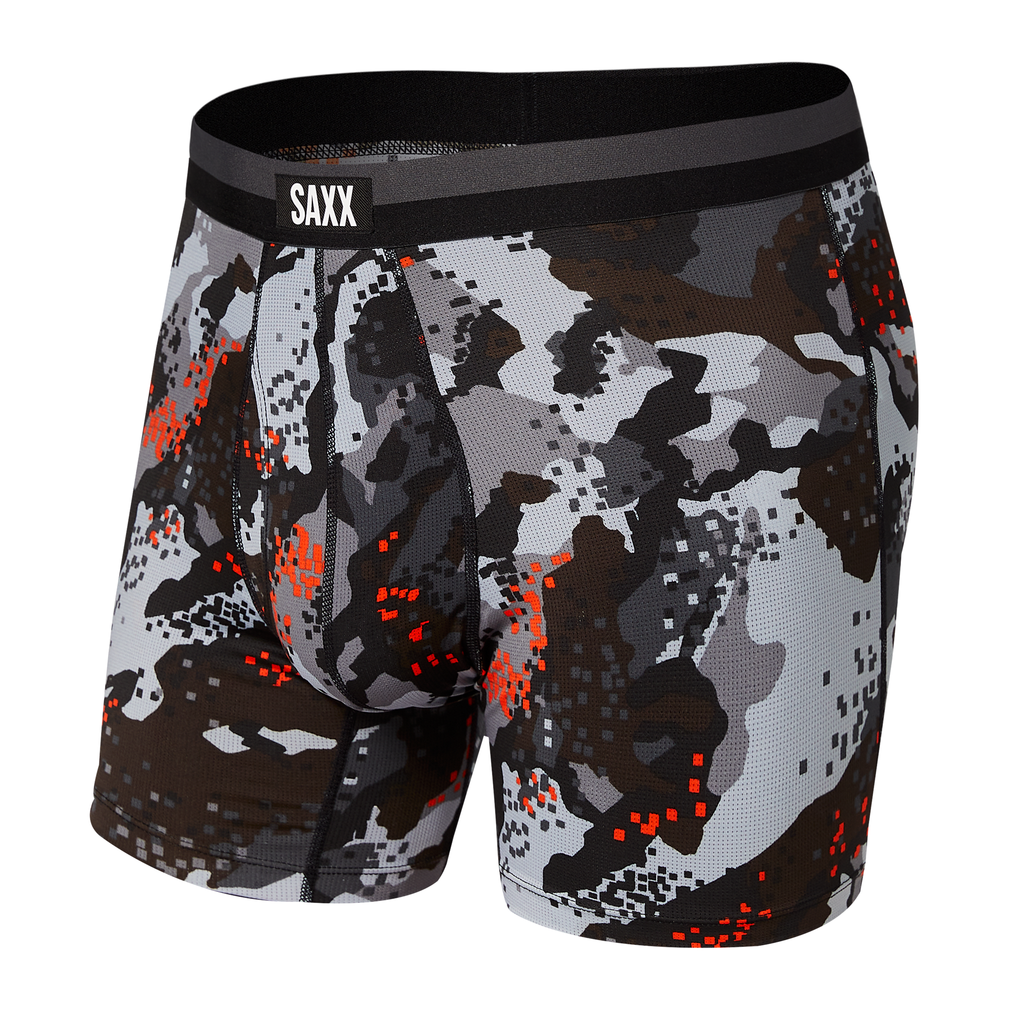 Saxx Underwear Sports Mesh 1 Pack Boxer Briefs - Digi Quake